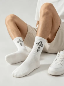 1/2/4/5/8/10/20 Pairs[Sports Lover Essential]Men's Mid-Calf Sports Socks | Breathable & Moisture-Wicking | High Elasticity | Striped Color Block Design | Comfortable Must-Have | Limited Time Offer, Suitable For Daily Outfit, Fall - Multicolor - View 4