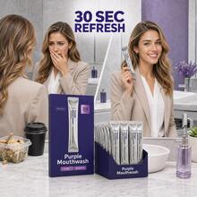 Purple Teeth Whitening Mouthwash, Alcohol Free Oral Rinse, 30 Seconds Color Correcting Formula, Fresh Mint Breath Care, Portable Daily Oral Care For Brighter Smile - Mint - View 2