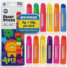 Premium Quick-Dry Solid Color Brush Set 6/8/12 Colors, 90s Quick-Dry, Vibrant Crayon & Watercolor Effect, Suitable For Artists, Teens, Students, Ideal For Learning, Office, Art, Perfect Birthday/Christmas Gift For Boys & Girls, Creative Tool, In Stock - Multicolor - View 21