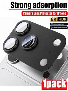 CASECOPS Black - 1Pc Camera Screen Protector Compatible With Iphone 17 Pro Max/17 Pro, Premium 9H Tempered Glass With Strong Adsorption, Case-Friendly Design For Perfect Compatibility, Anti-Scratch, Anti-Fingerprint & Anti-Dust Protection, Full Coverage Shield To Prevent Scratches And Impacts, High-Transparency Lens Cover. Stylish Durable Mobile Phone Accessories - Black - View 9