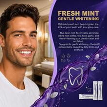 Purple Teeth Whitening Mouthwash, Alcohol Free Oral Rinse, 30 Seconds Color Correcting Formula, Fresh Mint Breath Care, Portable Daily Oral Care For Brighter Smile - Mint - View 3