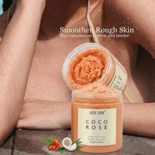 Coconut Oil Body Scrub With Coco Rose, Exfoliating & Moisturizing Body Polish, Softens Rough Dry Skin, Dead Skin Remover For Elbows Knees, 350g - Rose - View 7