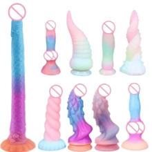 Silicone Realistic Dildo, Glowing Colorful Lifelike Penis Toy, Adult Sex Toy For G-Spot And Prostate Orgasm, Realistic Penis, For Him - one-size - View 2