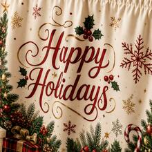 Luxury Christmas Tablecloth, Printed With Gingerbread Man, Christmas Tree And Buffalo Plaid Patterns, Country Farm Style Holiday Polyester Tablecloth, Warm Christmas Party Decoration, Suitable For Dining Room, Family Dinner And Winter Home Decor - A - View 8