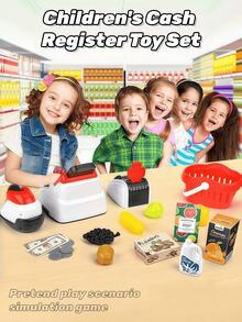 36PCS Set Mesin Kasir Simulasi Mewah 3-in-1 untuk Anak-anak, Kalkulator, Pemindai, Mainan Peran Belajar Matematika, Kit Belanja, Cocok untuk Anak Usia 3-12 Tahun, Mainan Peran Toko Serba Ada, Interaksi Orang Tua-Anak, Permainan Anak Laki-laki dan Perempuan, Hadiah Kreatif, Hadiah Ulang Tahun dan Hadiah Natal, Warna Aksesori Acak - MultiWarna - View 1