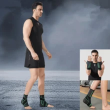 4pcs Adjustable Ankle Braces With Wrist Wraps, (2pcs Wrist Wraps + 2pcs Ankle Braces) With Compression And Support Function - Suitable For Men And Women, Applicable For Gym, Football Sports - Fitness Wrist And Ankle Straps, With Hook And Loop Closure Design - Multicolor - View 12