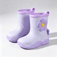 Unisex Kids Fashion Trim Rain Boots - Purple - View 4