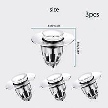 1pc Stainless Steel Pop-Up Sink Drain Filter With Removable Filter Basket, Suitable For Bathtub/Shower Drain Cover, Can Collect Hair, Easy Click Replacement Plug To Clear Clogs (Chemical-Free/Easy To Clean) - Silver - View 16