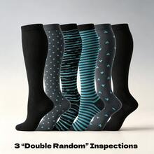 1/3/6 Pairs Unisex Compression Socks, Relieve Varicose Veins And Swelling, Suitable For Pregnancy, Hiking, Travel - Multicolor - View 8