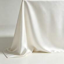 2pcs 145*260cm Decor Table Cover Rectangular Tablecloth Satin Tablecloth, Smooth Fabric Table Decor, For Wedding Table Decor, Dining Table Banquet Event Table Decor - White - View 9