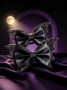 Anime Shiny Sequin Bat Wing Hair Clips For Party Masquerade Gift,Halloween - Multicolor - View 3