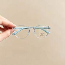 [1pc]Children's Non-Prescription Decorative Glasses For Kids 2-6 Years Old, Windproof Eye Protection Dust-Proof Simple Transparent Frame Fashion Outfit Accessory Personalized Eyeglass Frame - Oval, Ages 2-6 - View 17