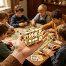 12pcs Mini Pirate Treasure Boxes, Gold Transparent Plastic Boxes With Lids. Suitable For Storing Small Jewelry, Decorations, Household Items, And Party Gift Boxes For Weddings, Birthdays, Halloween, Christmas And Easter. - Gold - View 3