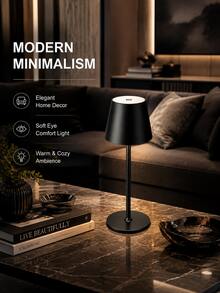 Modern Rechargeable LED Desk Lamp - Detachable Touch Night Light, Portable Wave Design, 1200mAh Rechargeable Battery - Dimmable, Touch Night Light, Suitable For Bedroom And Dining Atmosphere, Bedside Lamp, Couple Dinner - Bedroom, Dining Room - Multicolor - View 5