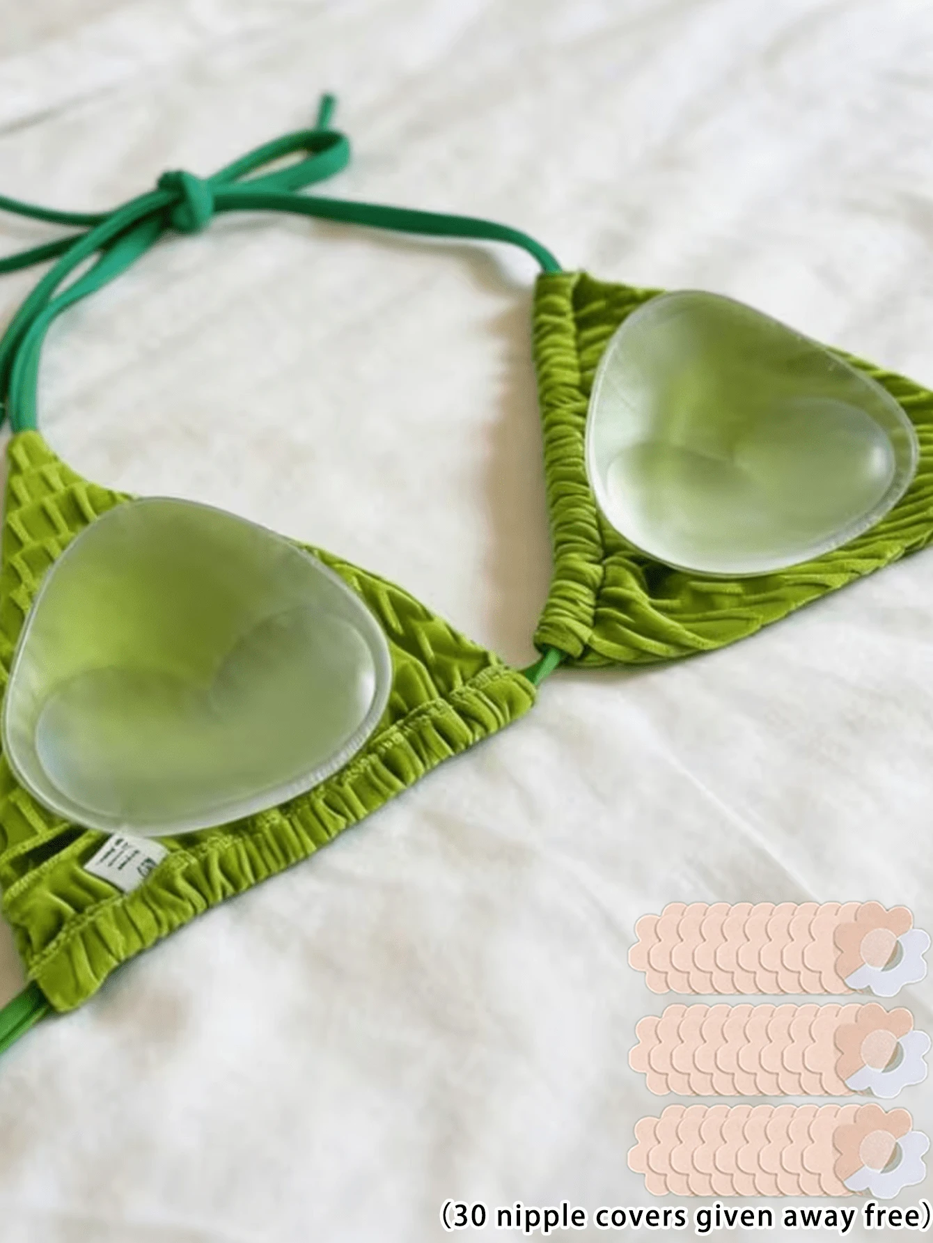 1 Pair Skin-Friendly 3D Silicone Breast Pads (Includes 30 Nipple Covers), Soft Elastic Non-Slip And Stable, Provides 3D Shaping And Long-Lasting Fit, Suitable As Shaping Inner Pads For Tight Clothing - Multicolor - View 1