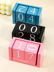 3件組（底座+金屬桿+角色卡）北歐極簡創意翻頁日曆，桌面裝飾日曆，適用於居家客廳、餐桌、咖啡桌、辦公桌裝飾－喬遷禮物、聖誕裝飾 - 多色 - 查看 5