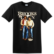 And Dunn Country Music T Shirt W/ Cowboy Guitar Vintage Concert Art Tee - 黑色的 - 查看 1