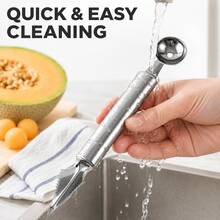 Stainless Steel Fruit Baller Scooper, Multifunctional Melon Ball Spoon, Anti‑Slip Manual Digging Tool For Watermelon Ice‑Cream Fruit Carving - Multicolor - View 8