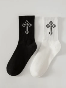 1/2/4/5/8/10/20 Pairs[Sports Lover Essential]Men's Mid-Calf Sports Socks | Breathable & Moisture-Wicking | High Elasticity | Striped Color Block Design | Comfortable Must-Have | Limited Time Offer, Suitable For Daily Outfit, Fall - Multicolor - View 2