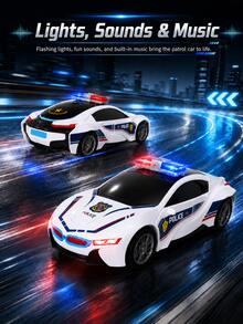 Boys Electric Transforming Police Car Toy With Lights, Music And Automatic Transformation Function, Educational Toy Holiday Gift - Police Car - View 6