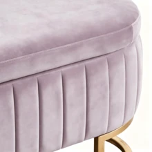 Storage Bench - Pink - Metal & Wood - 粉色 - 查看 5