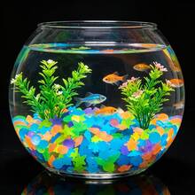 100/50/10pcs Fluorescent Glowing Aquarium Decorative Stones, Cute Marine Life Shaped Decor Stones, Suitable For Fish Tank, Garden, Pond, Handmade Crafts, Colorful Aquarium Decoration (Random Style) - A - View 3