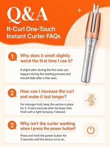 25mm Automatic Hair Curler, One-Touch Curling Iron With Dual-Direction Rotation, Fast Heating, 3 Temperature Settings, Anti-Scald & Anti-Tangle Rotating Curling Wand, Dual Voltage Travel Hair Styling Tool For Women - Silver - View 11