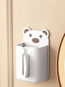 Cartoon Tissue Box, Toilet Paper Holder, Bathroom Tissue Storage Rack, Wall-Mounted Tissue Container, Countertop Tissue Dispenser, Space-Saving Tissue Holder, Bathroom Accessories, Kitchen Accessories, Room Decor, Bathroom Storage - View 7