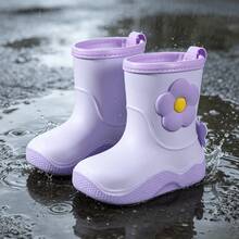 Unisex Kids Fashion Trim Rain Boots - Purple - View 5