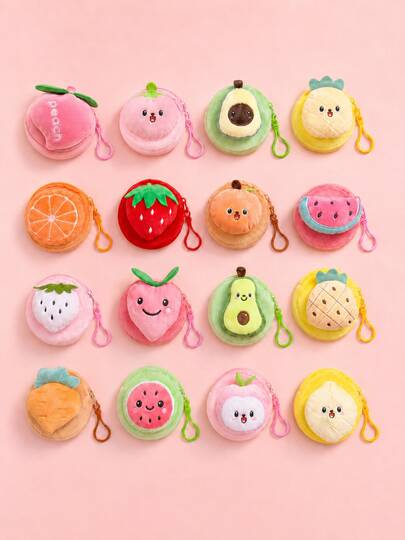 XD 12pcs/6pcs/3pcs/1pc Multi-Functional Children's Fruit Pattern Coin Storage Bag, Compact And Ultra-Portable, Can Store Coins, Keys And Other Small Items, Also Can Be Decorated On Backpacks And Bags, A Gift That Children Love