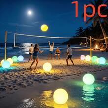 1pc LED Glowing Pool Balloon, 16 Color Remote Control Inflatable Beach Ball, Glowing Water Ball, Summer Pool Party Outdoor Entertainment Decoration, Creative Night Light, Inflatable Decoration Suitable For Beach, Lawn, Yard - Water Balloon - View 9