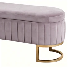 Storage Bench - Pink - Metal & Wood - 粉色 - 查看 2
