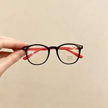 [1pc]Children's Non-Prescription Decorative Glasses For Kids 2-6 Years Old, Windproof Eye Protection Dust-Proof Simple Transparent Frame Fashion Outfit Accessory Personalized Eyeglass Frame - Oval, Ages 2-6 - View 13