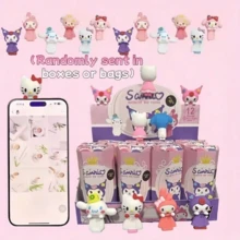 SANRIO 1/3/6/12pcs Authentic Hello Kitty Random Blind Box, Cute Cartoon Detachable Latex Doll Decoration For Car, Computer Monitor, Home, Desktop, Special Gift For Family And Friends - Multicolor - View 4