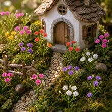 20/60/100pcs Artificial Mini Floral Decorations, Suitable For Wedding And Birthday Party Decor, Model House Sculpture Scenes, Premium Miniature Models For Collectors And Event Planners, Applicable For Car,Balcony, Patio And Outdoor Garden Decoration - Multicolor - View 6