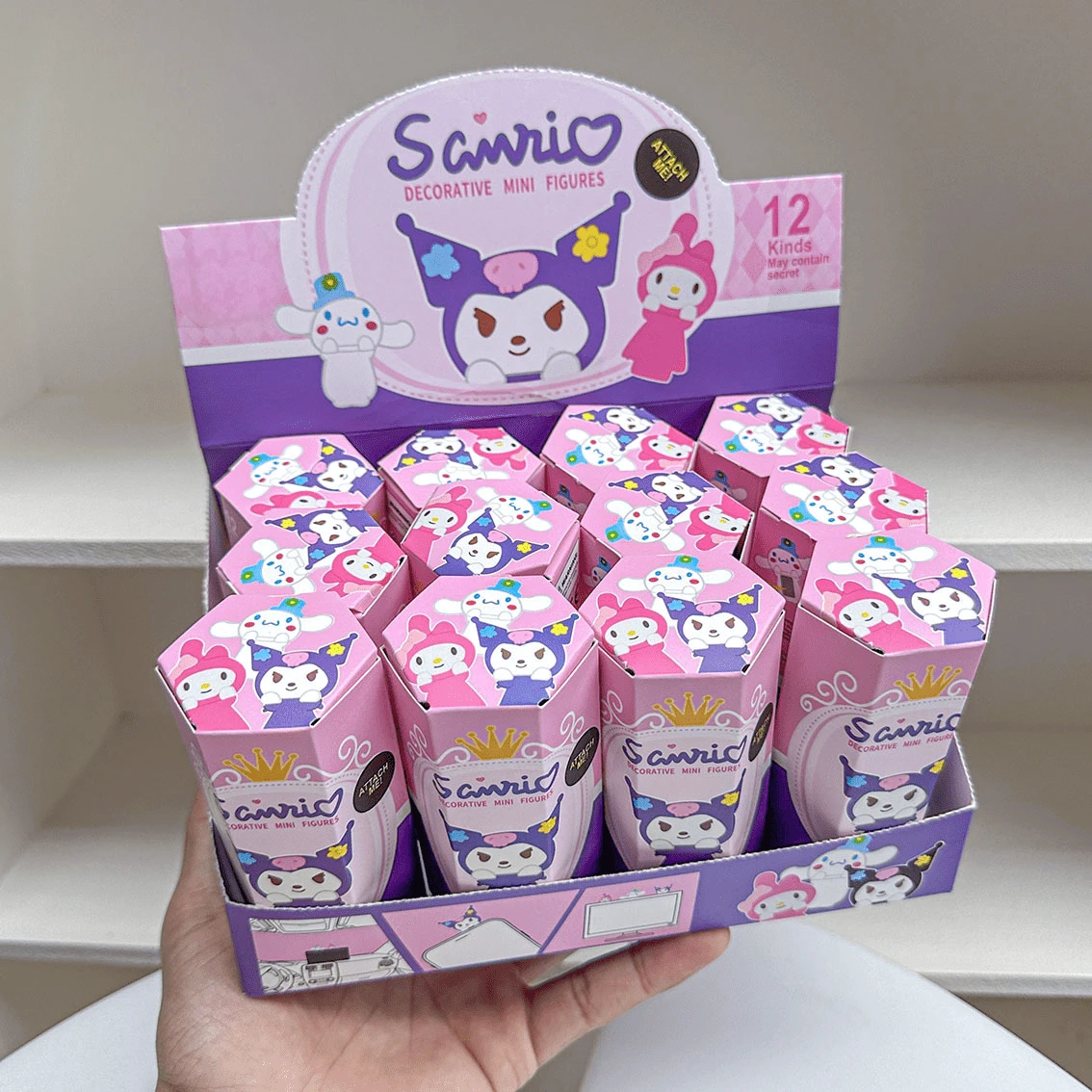 SANRIO 1/3/6/12pcs Authentic Hello Kitty Random Blind Box, Cute Cartoon Detachable Latex Doll Decoration For Car, Computer Monitor, Home, Desktop, Special Gift For Family And Friends - Multicolor - View 1