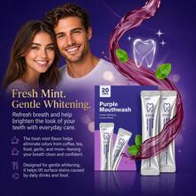 Purple Teeth Whitening Mouthwash, Alcohol Free Oral Rinse, 30 Seconds Color Correcting Formula, Fresh Mint Breath Care, Portable Daily Oral Care For Brighter Smile - Mint - View 4