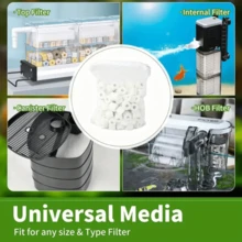 30pcs Aquarium Round Ceramic Ring Filter Media, Aquarium Cultivation, Fish Tank Filtration And Water Purification Consumables, Premium Ceramic Fish Tank Rings - Used For Aquarium Filtration Media Rings, Fish Pond Filter Material, Fish Tank Filtration, Porous Water Purification Accessories, Suitable For Freshwater And Saltwater Species, Fish Pond Filter Material, Ideal Fish Tank Filtration Material - Style A - View 4