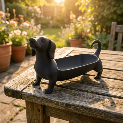 1pc Minimalist Dachshund Jewelry Tray, Vanity Ring Watch Storage Dish, Entryway Key Holder, Bedside Table Phone Glasses Stand, Multi-Functional Sundries Organizer, Desktop Decor, Housewarming Birthday Gift, Jewelry Tray
