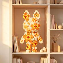 This 1597-Piece Building Block Assembly Of A Skull Starry Sky Rabbit Bear Is Adorable And Cute, Making It A Perfect Gift And An Excellent Choice For Couples And Parents. The Assembly Difficulty Is Relatively High. It Is A Perfect Gift For Christmas, Halloween, And The Back-To-School Season. - Multicolor - View 17
