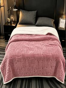 Queen Size Quilted Blanket, Soft And Warm, 7 Colors - Pink - View 1