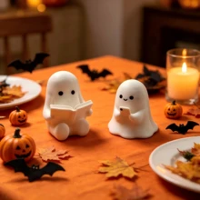 2/1pc Ghost Appearance Resin Statue Figurine, Desktop Decor Ornament, Suitable For Room Decoration, Halloween Gift And Decoration - Multi-color - View 2