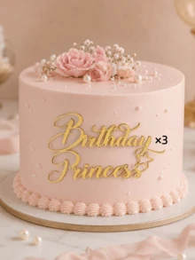 1pc/3pcs/5pcs "Princess Birthday" PMMA Cake Topper Picks, Modern Letter Cake Decoration For Birthday Party, Birthday Cake Decor Gift, DIY Cake Decorating Supplies, Baking Decoration, Baking Supplies, Cake Accessories, Kitchen Essentials, Holiday Gift - Gold - View 10
