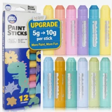Premium Quick-Dry Solid Color Brush Set 6/8/12 Colors, 90s Quick-Dry, Vibrant Crayon & Watercolor Effect, Suitable For Artists, Teens, Students, Ideal For Learning, Office, Art, Perfect Birthday/Christmas Gift For Boys & Girls, Creative Tool, In Stock - Multicolor - View 18