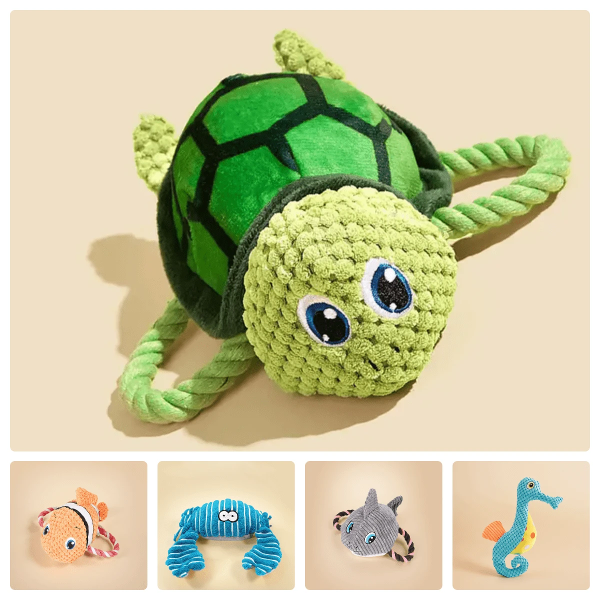 海龜狗咬玩具，海洋動物狗咬玩具，幼犬出牙卡通發聲狗玩具，可愛毛絨狗玩具，寵物玩具，互動玩具，適合小型、中型和大型犬貓，不適合粗暴玩耍和啃咬。萬聖節、聖誕節、新年