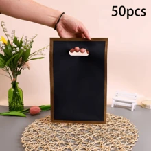 50 قطعة أكياس هدايا صغيرة إبداعية بحافة ذهبية، أكياس متعددة الوظائف سميكة بمقابض فاخرة مناسبة للمجوهرات والعطلات وحفلات أعياد الميلاد، مناسبة للملابس ومتاجر الهدايا للاستخدام التجاري، تغليف هدايا تسوق التجزئة وشكر - حقائب الهدايا - مشاهدة 7