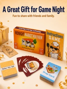 Midnight Market Melee Market Strategy Card Game, 2-6 Players, Secret Buying, Price Fluctuations And Team Sets, 14+, 20-30 Minutes, Christmas Gift And Game Night Stocking Stuffer - Orange - View 5