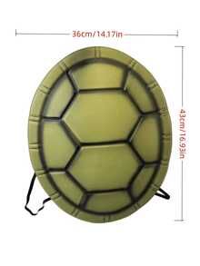 5pcs/Halloween Party Props Costume, Soft Material Wearable Turtle Shell With Adjustable Elastic Strap, Suitable For Carnival, Theme Party, Photo Backdrop Halloween Cosplay Costume Accessories - Green - View 5
