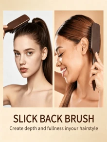 4pcs Wooden Smooth Backcomb Set, Suitable For Creating Smooth Ponytails, Updos, Smoothing Flyaways, Controlling Hairlines, Backcombing And Volumizing Hairstyles. Wide-Tooth Comb Head For Easy Sectioning And Parting. - Multicolor - View 5