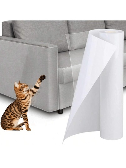 Anti-Cat Scratch Furniture Protector, Large Sofa Protector, Single-Sided Adhesive Sofa Protector, Transparent Sofa Corner Protection Tape, Suitable For Furniture, Sofa, Door, Wall